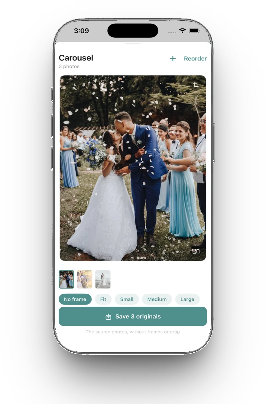 Designing a carousel in Swatch with frame options